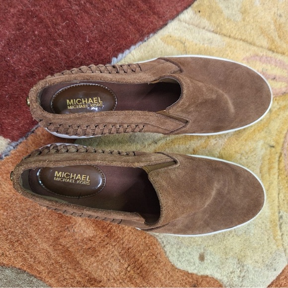 Michael Kors Men's Tan Suede Loafers - Picture 1 of 6